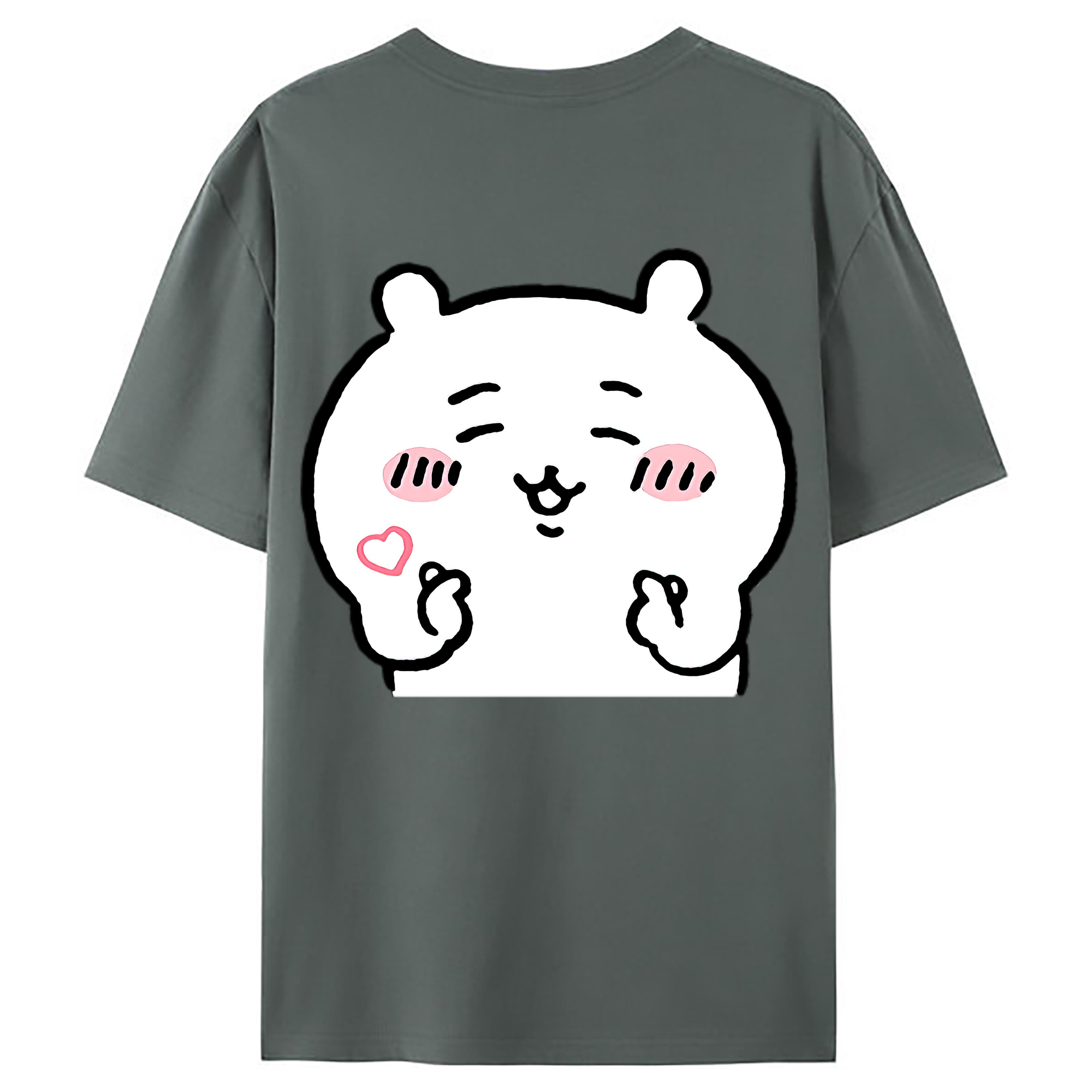 （画像用） ちいかわ ちいかわ Chii-kawa chiikawa 綿100％ メンズ半袖Tシャツ（バックプリント） 通気性